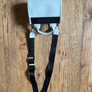 DKNY White and Black Crossbody Bag